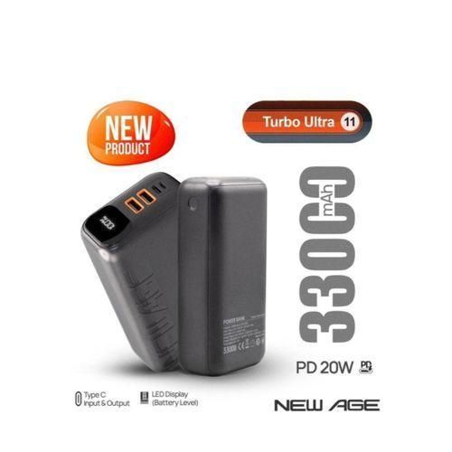 33,000mah digital powerbank, with type c in and out. 20w fast charging 4 ports