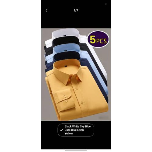 5-In-1 Luxury Tailored Office Shirt for Men Premium Business Wear