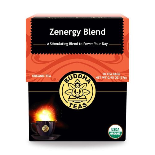 Zenergy Blend 18 Bags Green Tea, Organic Ginger Root, Organic Ashwagandha Root, Organic Ginkgo Biloba Leaf, Organic Maca Root