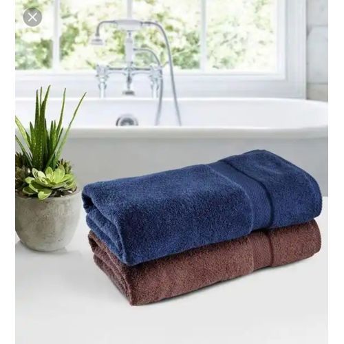 Large Bathing Towel - Brown And Blue