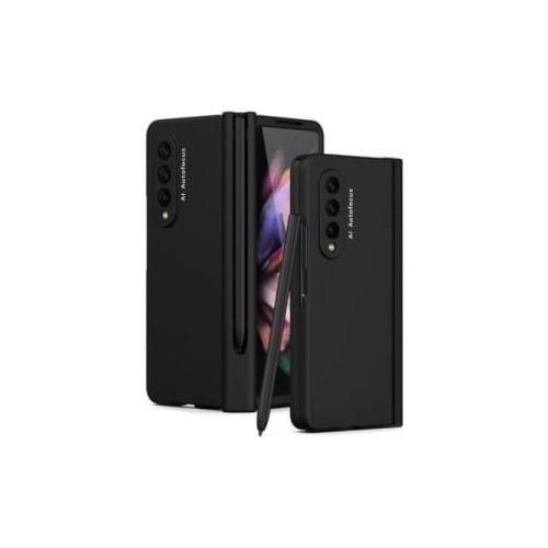 Full Case With Screen Protector And Stylus Pen For Samsung Galaxy Z Fold 3 - Black