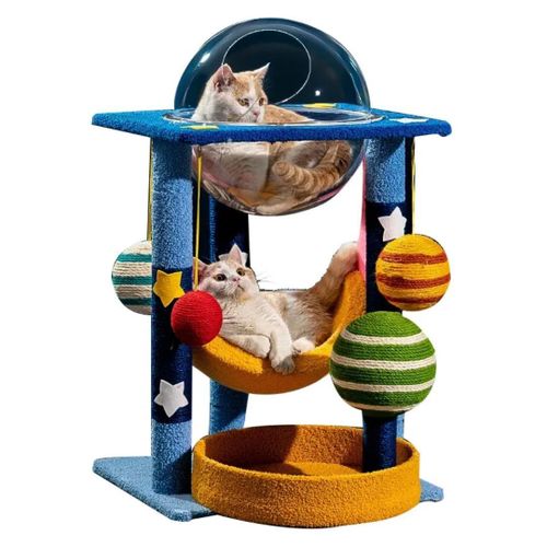 Natural Starry Luxury Cat Tree Condo House
