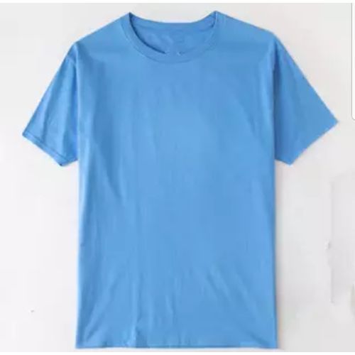 High Quality Plain Round Neck T-shirt -sky Blue