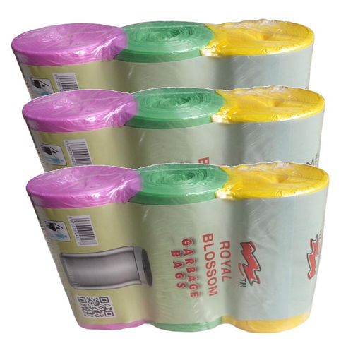 Garbage Waste Bin Bag Pack Of 3 Colours X 3Packs