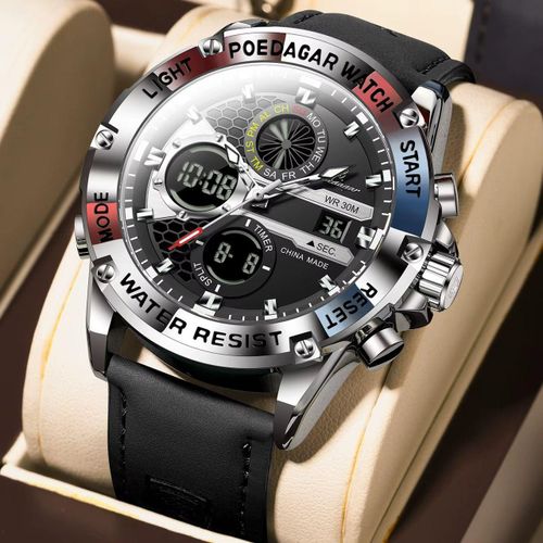 Legendary Leather Chronograph Wristwatch Super-Premium Water-Resistant Precision