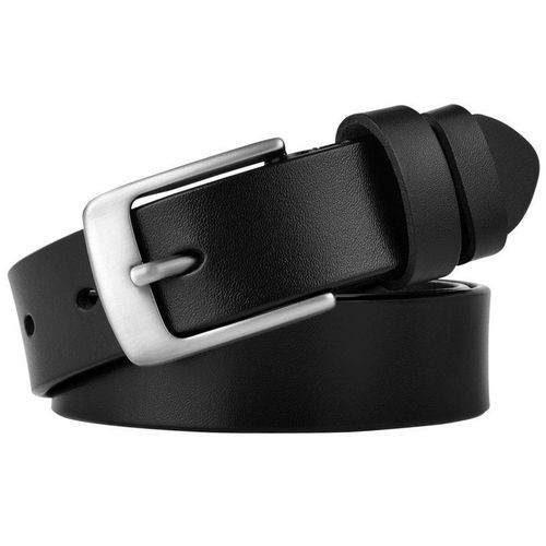 Retro Cowhide Men's Designer Leather Belt Black