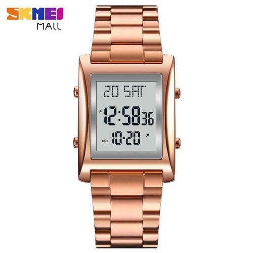 Rose-gold Bracelet Strap High Quality Pin Dial Digital Watch For Men And Women