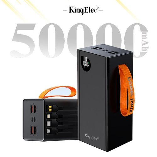 50000mAh Power Banks with LED Light & 4in1 Cables
