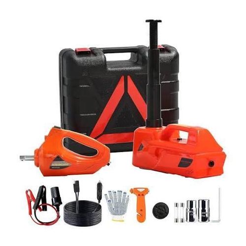 5in1 car hydraulic jack, trye inflator compressor and electric wrench, emergency glass breaker, c caution, Torchlight