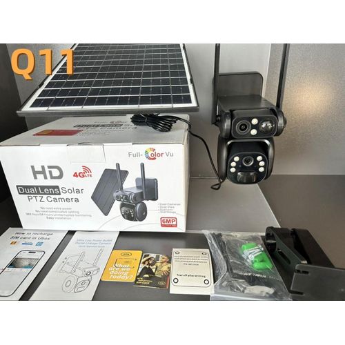 Solar Dual Lens Mini Tiger Face Camera