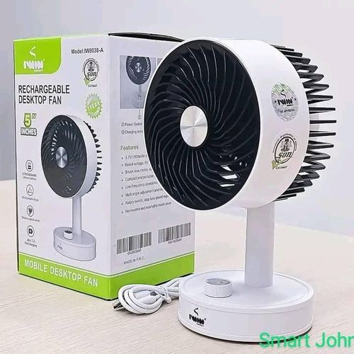 Rechargeable 5 inches desktop Fan-(8038-A)W