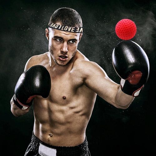 Boxing Reflex Punch Training Ball, PU Foam Soft Speed Ball with Adjustable LOVE Pattern Headband for Reaction Training Stress Relief