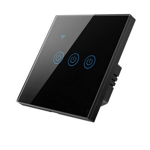 Tuya Smart EU Wi-Fi Touch Wall Switch with Neutral – Tempered Glass Panel