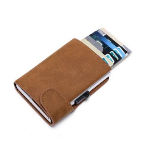 Modern Card Holder Wallet – Secure Slim RFID Wallet for Daily Carry-Brown