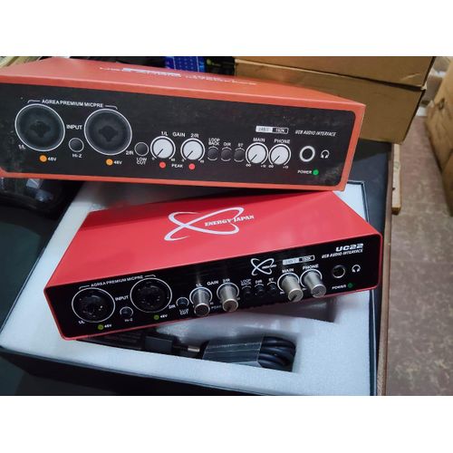 Audio Interface Sound Card For Professional Recording Live Broadcasting Podcasting & Live Streaming