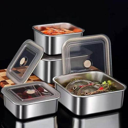 Stainless steel food storage container set