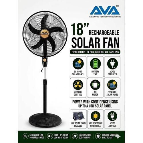 Super solar Rechargeable standing Fan + 12 Months Warranty FREEPanel & FREE GIFT INSIDE(A)