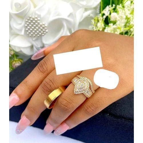Prime Glow Gold Wedding Ring Set (Non Fading)