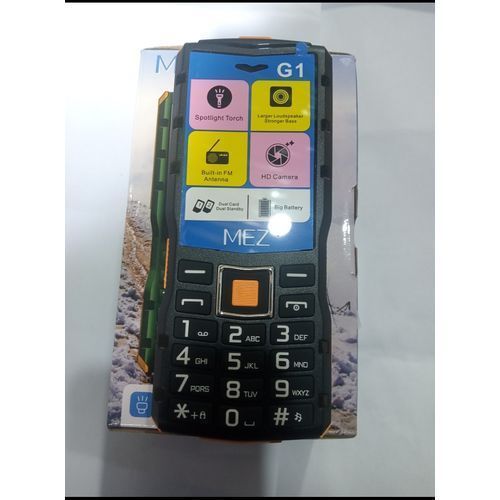 G1 Wireless FM, Torchlight, Dual SIM Mobile - BLACK
