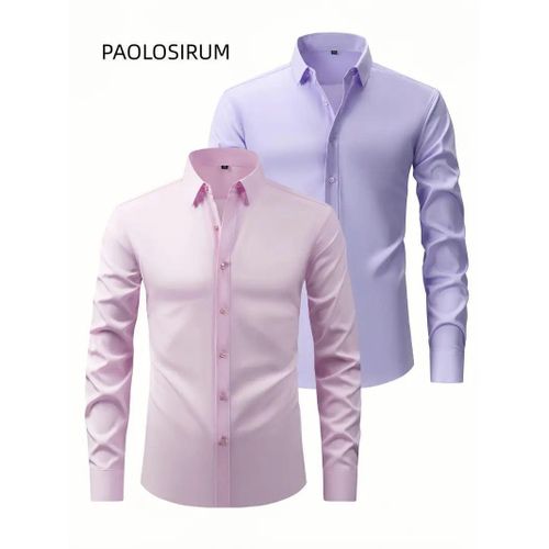 2in1 Quality Men's Plain Long Sleeve Shirts