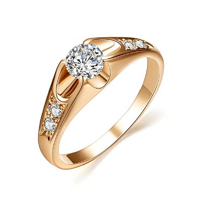 Buy Wedding  Engagement  Ring  Rose Gold  Plated Best 