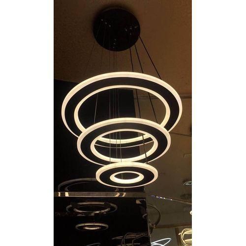 Chandalier ceiling light 3 Ring LED Chandelier Ceiling Light – 3 Colour Change Hanging Pendant Lamp for Living Room, Dining Room, Bedroom, Staircase, Hotel & Office