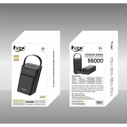 55000mah Large Capacity PowerBank With 2 Input and 3 Output Super Fast Charging Battery Packs for iPhones, Samsung, android all mobile phone devices