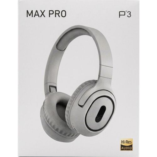 MAX PRO P3 Wireless Over-Ear Bluetooth Headphones with Hi-Res Audio, Foldable Lightweight Design, Built-in Mic, Deep Bass, Soft Earpads for Travel, Home & Office