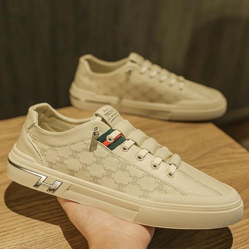 Men's Trendy Board Shoes In Beige Color