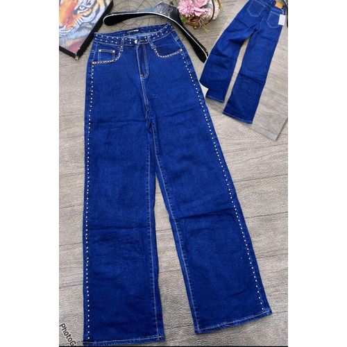 New Design Baggy Jeans for Ladies-Blue