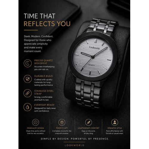 Black unique style wrist watch