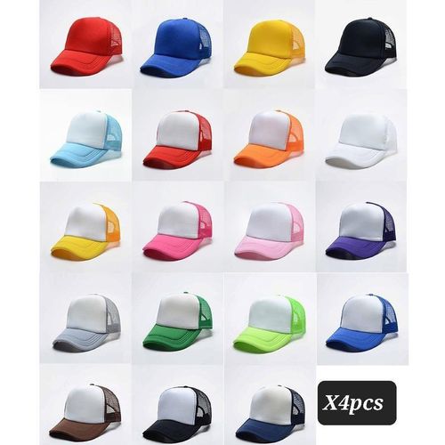 4in1 Unisex Face Cap Set For Men & Women – 4 Pieces (Multiple Colours)