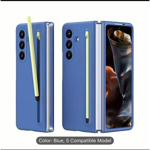 Z Fold 5 Light Beige-Friendly, Lightweight, Anti-Fingerprint Full-Coverage Protective Case with Stylus Pen