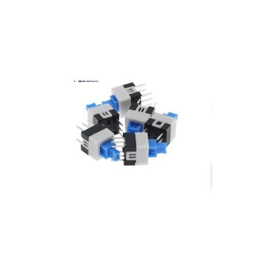 5PCS 7*7 Latching Switch DIP 6Pins Micro Switch Double 7X7MM Push Button Switch The Power Switch