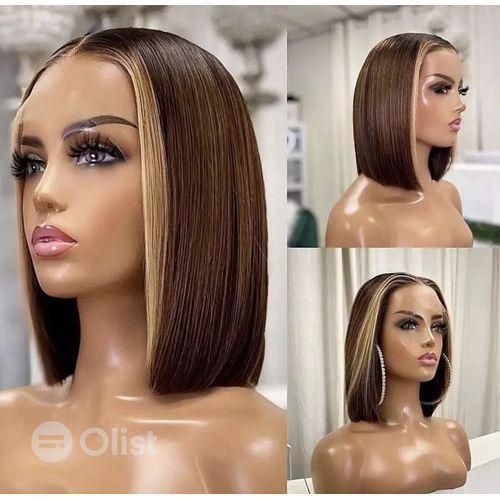 Brown Gold Highlight Wig