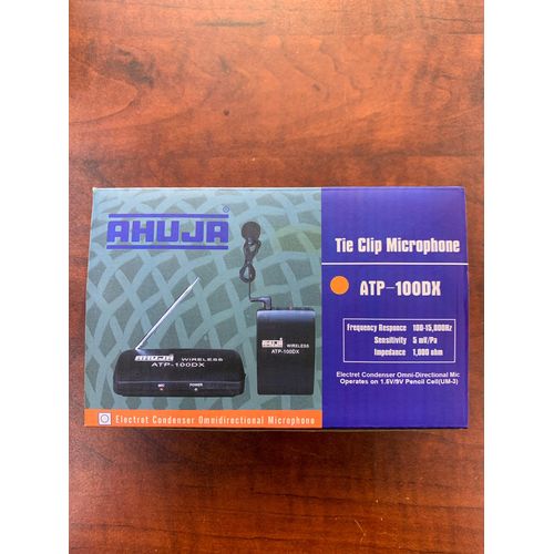 Ahuja Wireless Clip-Style Tie Microphone