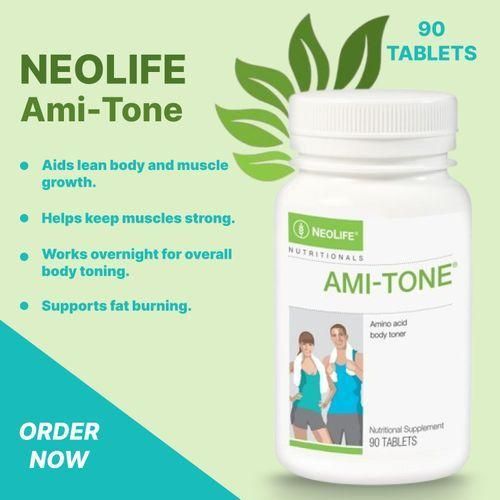 Ami-Tone - 90 Tablets (Single) Dietary Supplement for Muscle Tone, Weight Management, and Healthy Metabolism - Natural Amino Acids for Men & Women - Boost Wellness & Fitness Amino Acid & Herbal Support for Relaxation and Recovery