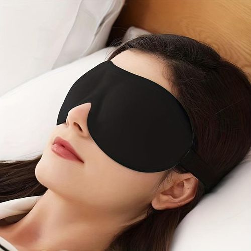 Heavy Duty Night Mask 1 Pack Pure Blackout 3D Contoured Eye Mask Hypoallergenic Fragrance , Soft Ergonomic Fit for Men Women Travel, Home, Office Use, No Leakage, Ideal Gift