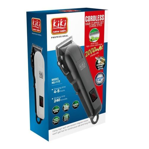 Cordless rechargeable hair clipper