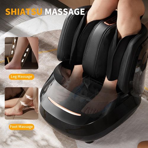 2026 New Design Shiatsu Smart Roller Foot Massager Electric Air Compression Vibration Wireless Remote Control Calf Massage - Intelligent Timing Electric Foot Spa Bath Machine Hot Compress Gua Sha Air Compression Ankle Massager Sports Massage