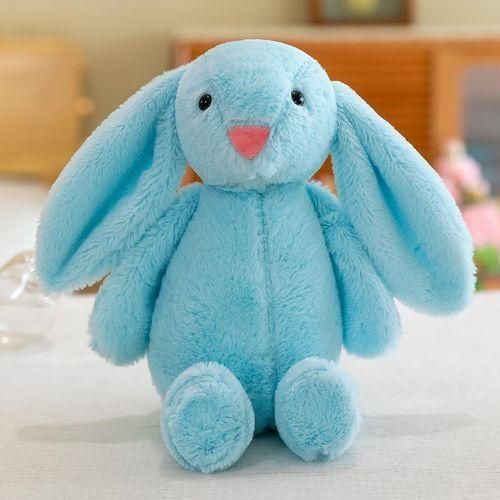 28cm Bashful Bunny - Plush Toy – Super Soft Long-Ear Rabbit Stuffed Animal for Babies, Kids & Adults - Sky Blue