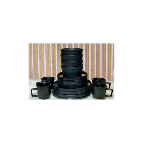 High Quality Stoneware 16pcs kitchen dinner Set black