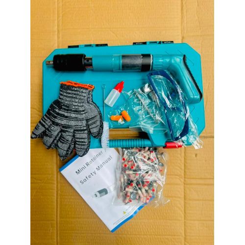 Manual Powder Actuated Concrete Nail Gun Kit - Nailer for Concrete, Steel & Block Wall with Safety Kit