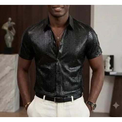XL Short-Sleeve Ice-Silk Shirt xl