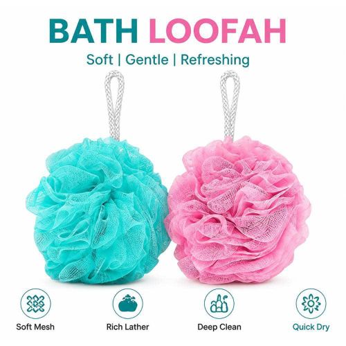 Soft, gentle and exfoliating bathing sponge 2in1