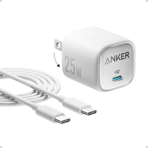 25W USB C Charger Block, Compact and Foldable, Supports PPS Fast Charging for Galaxy S24/Z Fold/Z Flip/Tab, iPhone, iPad and More (Black)