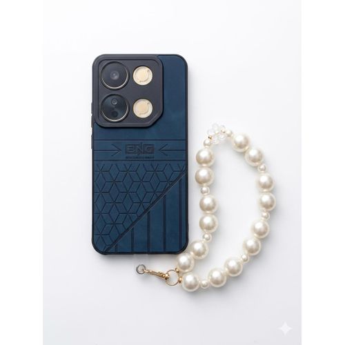 Elegant Pearl Beaded Phone Wrist Strap with Gold-Tone Clasp