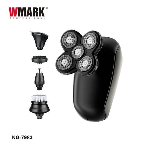 NG-7983 5 In 1 Head Rechargeable IPX6 Waterproof Bald Artifact Men's Multifunctional Shaver