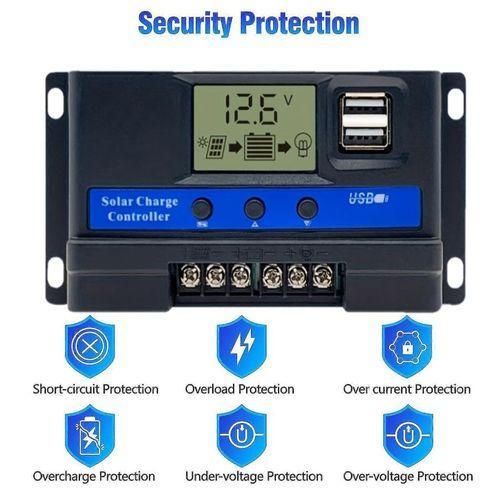 New Version 30A 2USB Intelligent Regulator PWM Solar Charge Controller