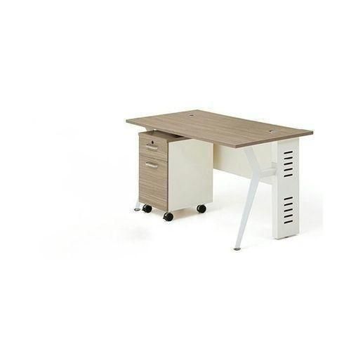 TOP QUALITY WALNUT OFFICE TABLE WITH METAL BASE